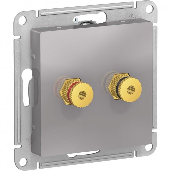 Аудиорозетка SCHNEIDER ELECTRIC ATLASDESIGN двухместная, АЛЮМИНИЙ ATN000387 Аудиорозетка SCHNEIDER ELECTRIC ATLASDESIGN двухместная, АЛЮМИНИЙ ATN000387