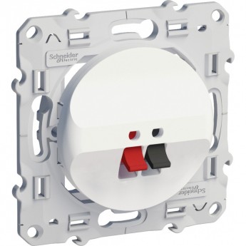 Аудиорозетка SCHNEIDER ELECTRIC ODACE для подключения колонок, БЕЛЫЙ