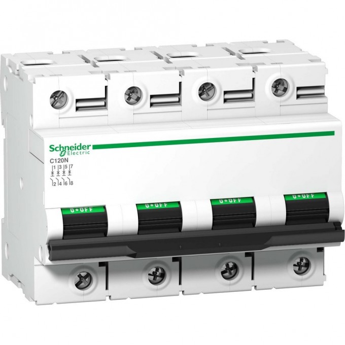 Автоматический выключатель SCHNEIDER ELECTRIC ACTI 9 C120N 4П 125A C A9N18376