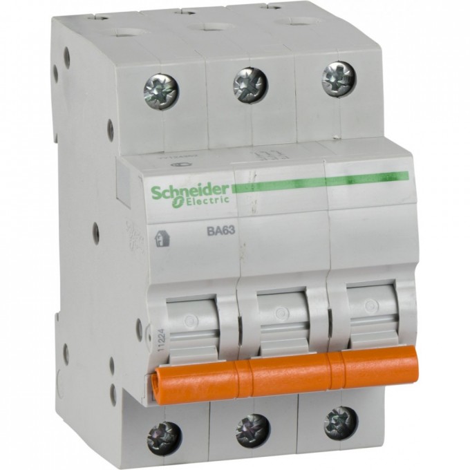 Автоматический выключатель SCHNEIDER ELECTRIC ДОМОВОЙ ВА63 3П 20A C 4,5 кА, Болгария/Италия 11224