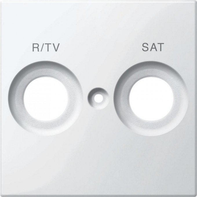 Центральная плата SCHNEIDER ELECTRIC MERTEN д/антенной розетки маркировкой R/TV и SAT, ПОЛ.БЕЛЫЙ, SM MTN299819