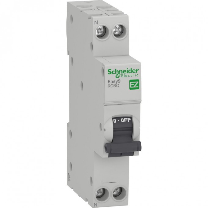 Дифференциальный автоматический выключатель SCHNEIDER ELECTRIC EASY 9 1П+Н 16A 30MA 4,5кА C АС, 18 мм EZ9D33616