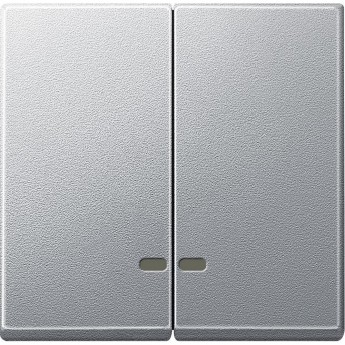 Клавиша двойная SCHNEIDER ELECTRIC MERTEN с окном для световой индикации, АЛЮМИНИЙ, SM