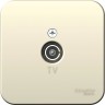 Коннектор ТВ SCHNEIDER ELECTRIC BLANCA с изолирующей пластиной, МОЛОЧНЫЙ BLNTA000012