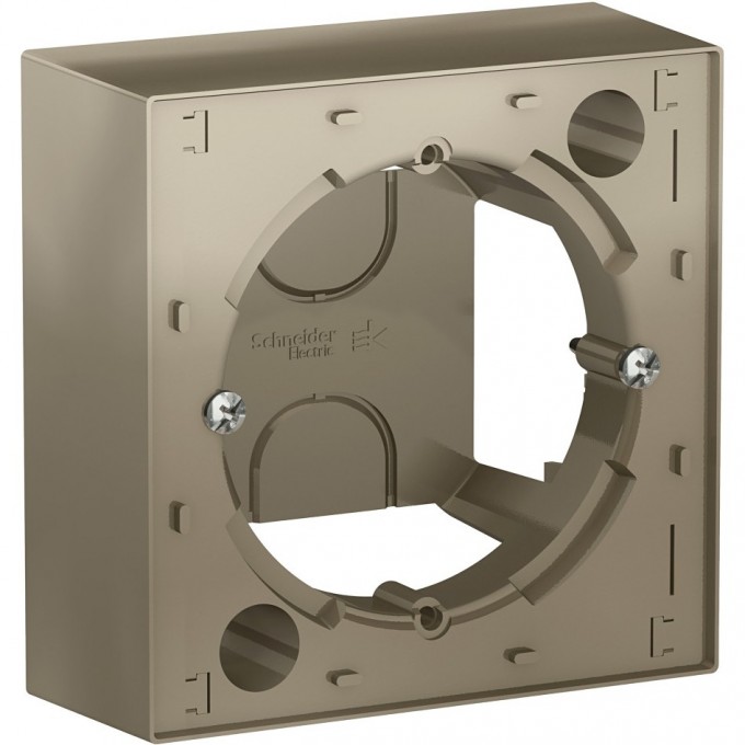 Коробка для наружного монтажа ATLASDESIGN, ШАМПАНЬ ATN000500 Коробка для наружного монтажа ATLASDESIGN, ШАМПАНЬ ATN000500
