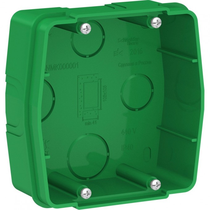 Коробка монтажная SCHNEIDER ELECTRIC BLANCA для силовых розеток, зеленая BLNMK000001 Коробка монтажная SCHNEIDER ELECTRIC BLANCA для силовых розеток, зеленая BLNMK000001