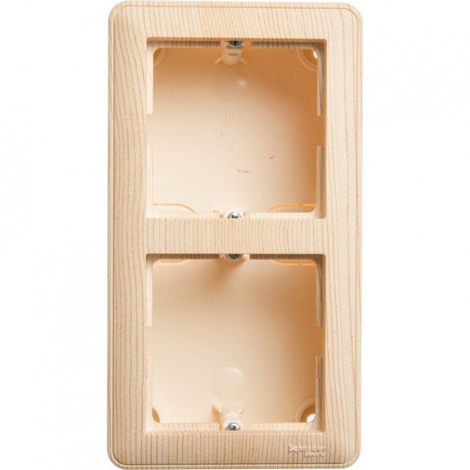 Коробка SCHNEIDER ELECTRIC W59 подъемная для наружного монтажа с рамкой 2-местная, СОСНА KP-252-78 Коробка SCHNEIDER ELECTRIC W59 подъемная для наружного монтажа с рамкой 2-местная, СОСНА KP-252-78