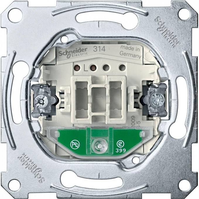 Механизм SCHNEIDER ELECTRIC MERTEN 1-полюсного 1-клавишного выключателя с индикацией 10АХ, QF MTN3101-0000