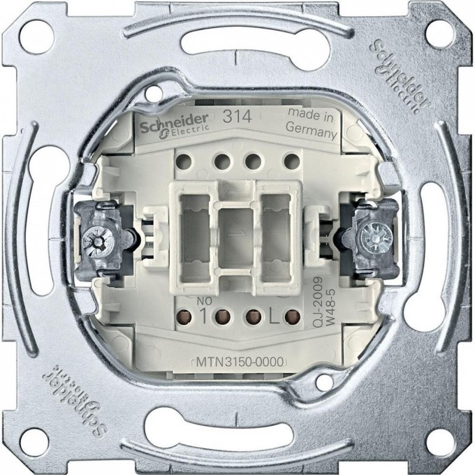 Механизм SCHNEIDER ELECTRIC MERTEN 1-полюсного кнопочного выкл. с самовозвратом, з/к 10AХ, QF MTN3150-0000