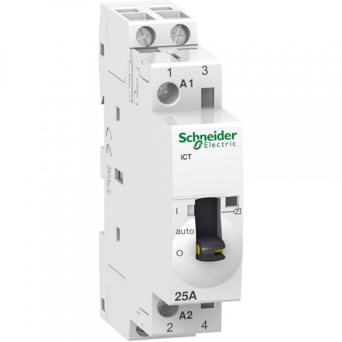 Модульный контактор с ручным управлением SCHNEIDER ELECTRIC ACTI9 iCT25A 2Н A9C21532 Модульный контактор с ручным управлением SCHNEIDER ELECTRIC ACTI9 iCT25A 2Н A9C21532