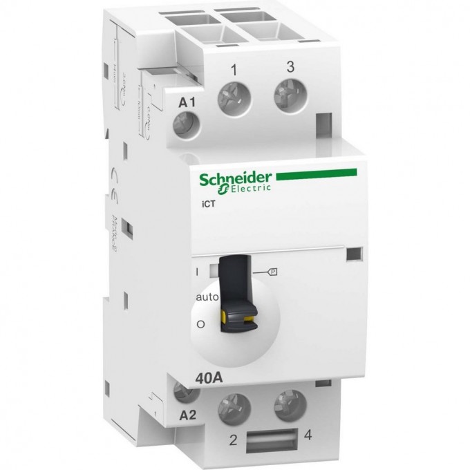 Модульный контактор с ручным управлением SCHNEIDER ELECTRIC ACTI9 iCT40A 2Н A9C21842 Модульный контактор с ручным управлением SCHNEIDER ELECTRIC ACTI9 iCT40A 2Н A9C21842
