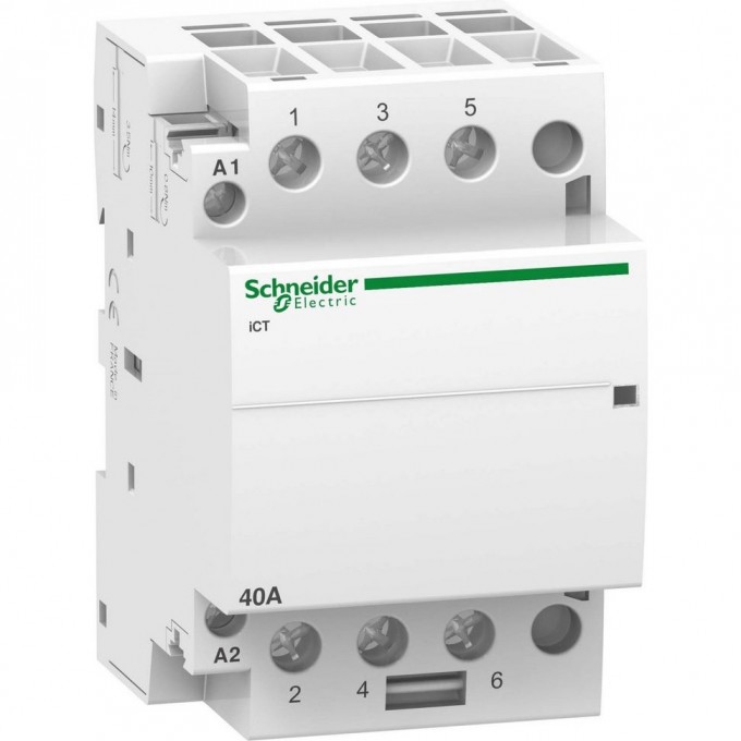 Модульный контактор SCHNEIDER ELECTRIC ACTI9 iCT40A 3НО 220/240В АС 50ГЦ A9C20843 Модульный контактор SCHNEIDER ELECTRIC ACTI9 iCT40A 3НО 220/240В АС 50ГЦ A9C20843