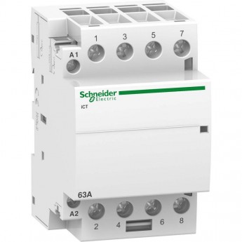 Модульный контактор SCHNEIDER ELECTRIC ACTI9 iCT63A 4НО 220/240В АС 50ГЦ