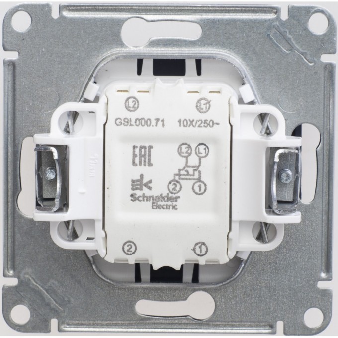 Переключатель 1-клавишный SCHNEIDER ELECTRIC Glossa перекрестный, сх.7, 10АХ, механизм, шоколад GSL000871