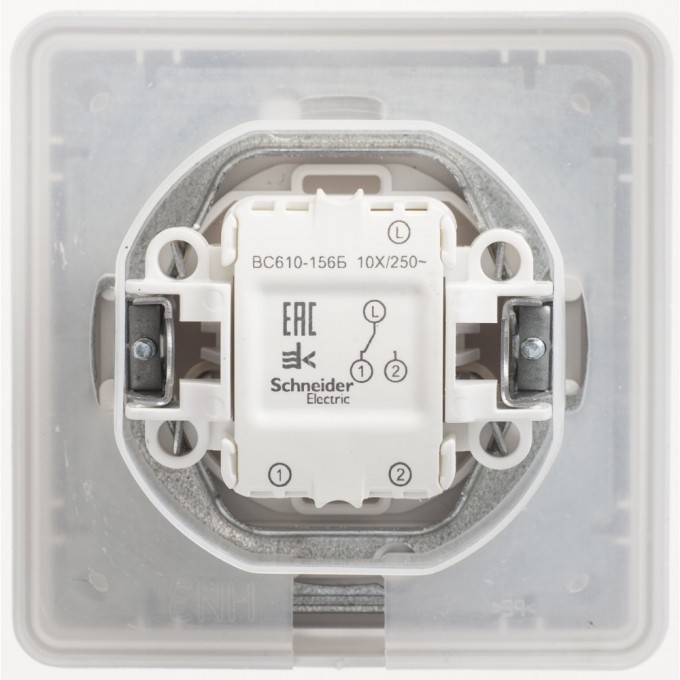 Переключатель 1-клавишный SCHNEIDER ELECTRIC W59 AQUA, 10АХ, IP44, в сборе, белый VS610-156B-18 Переключатель 1-клавишный SCHNEIDER ELECTRIC W59 AQUA, 10АХ, IP44, в сборе, белый VS610-156B-18