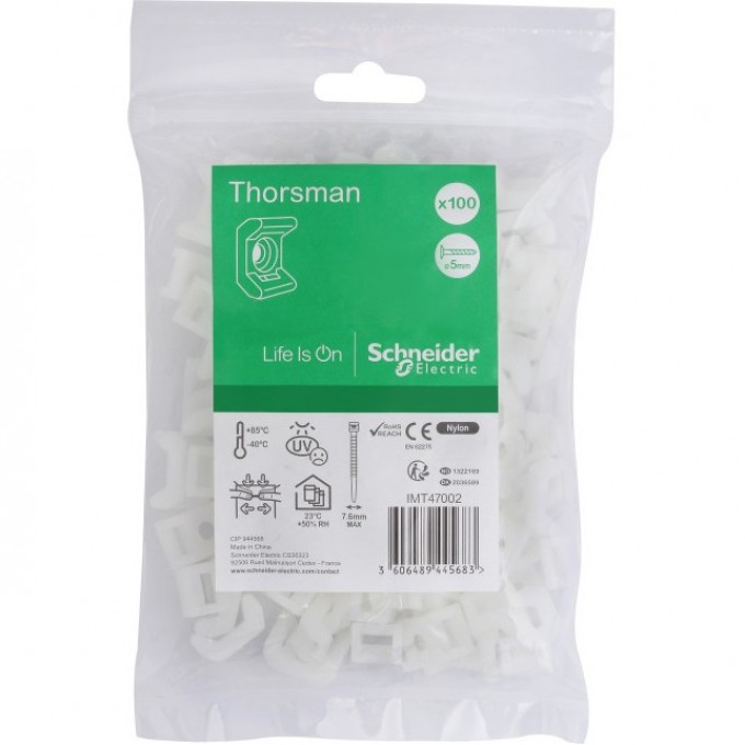 Площадка для кабельных стяжек SCHNEIDER ELECTRIC THORSMAN до 7,8мм IMT47002 Площадка для кабельных стяжек SCHNEIDER ELECTRIC THORSMAN до 7,8мм IMT47002