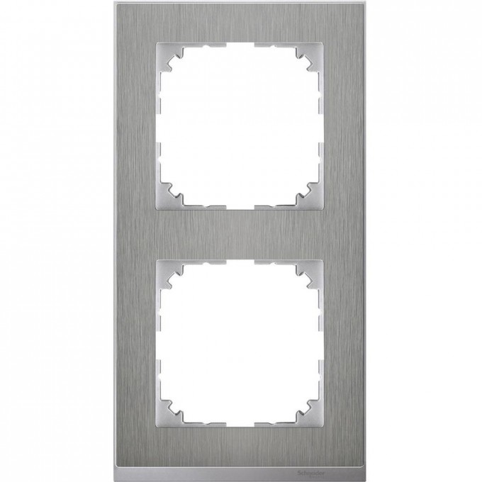 Рамка SCHNEIDER ELECTRIC M-PURE DECOR 2 поста, нержавеющая сталь/алюминий, SM MTN4020-3646 Рамка SCHNEIDER ELECTRIC M-PURE DECOR 2 поста, нержавеющая сталь/алюминий, SM MTN4020-3646