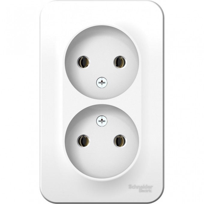 Розетка двойная SCHNEIDER ELECTRIC BLANCA без заземления, без шторок, с изолирующей пластиной, 16А, 250В, белый BLNRA000211 Розетка двойная SCHNEIDER ELECTRIC BLANCA без заземления, без шторок, с изолирующей пластиной, 16А, 250В, белый BLNRA000211