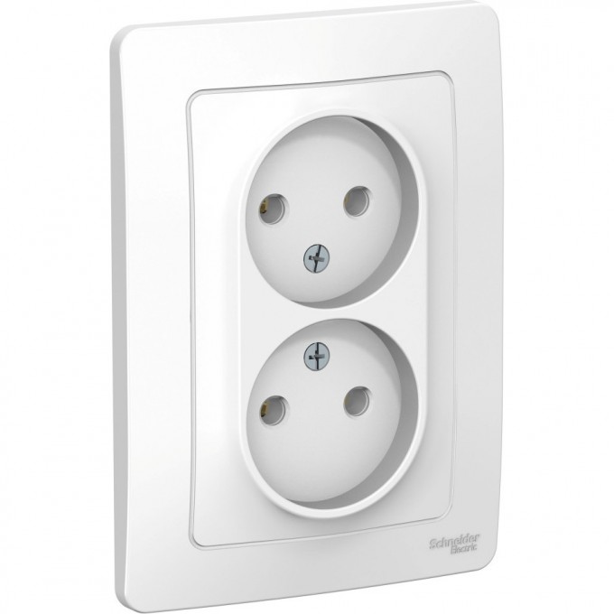 Розетка двойная SCHNEIDER ELECTRIC BLANCA с/у без заземления, без шторок, 16А, 250В, белый BLNRS000021 Розетка двойная SCHNEIDER ELECTRIC BLANCA с/у без заземления, без шторок, 16А, 250В, белый BLNRS000021