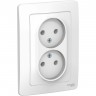 Розетка двойная SCHNEIDER ELECTRIC BLANCA с/у без заземления, без шторок, 16А, 250В, белый BLNRS000021