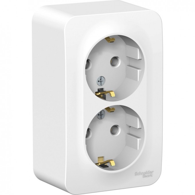 Розетка двойная SCHNEIDER ELECTRIC BLANCA с заземлением, без шторок, 16А, 250В, белый BLNRA010201 Розетка двойная SCHNEIDER ELECTRIC BLANCA с заземлением, без шторок, 16А, 250В, белый BLNRA010201