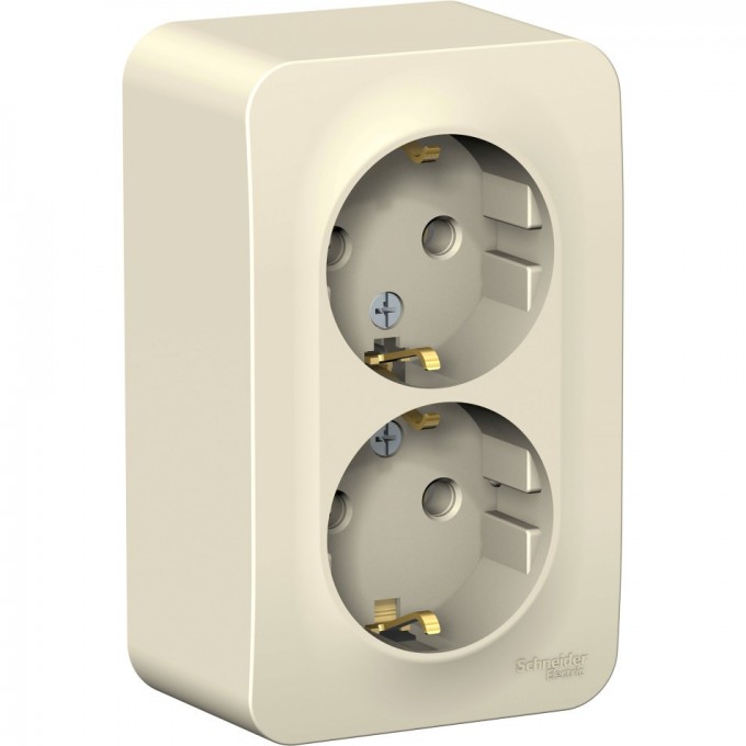 Розетка двойная SCHNEIDER ELECTRIC BLANCA с заземлением, без шторок, 16А, 250В, молочный BLNRA010202 Розетка двойная SCHNEIDER ELECTRIC BLANCA с заземлением, без шторок, 16А, 250В, молочный BLNRA010202