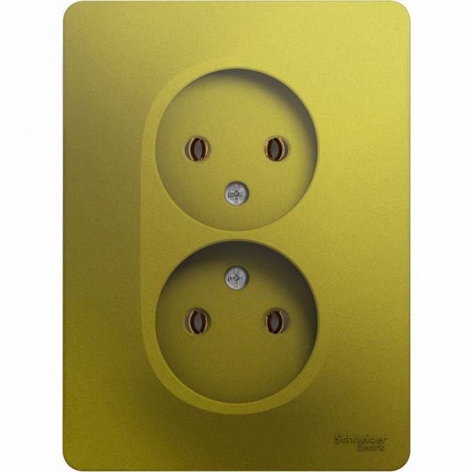 Розетка двойная SCHNEIDER ELECTRIC GLOSSA без заземления, в сборе, фисташковый GSL001020 Розетка двойная SCHNEIDER ELECTRIC GLOSSA без заземления, в сборе, фисташковый GSL001020