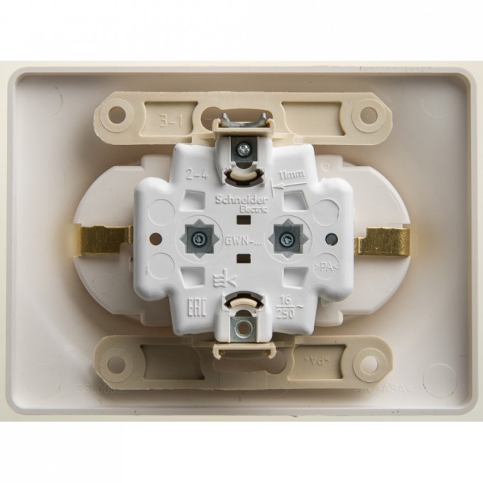 Розетка двойная SCHNEIDER ELECTRIC GLOSSA с заземлением, в сборе, перламутр GSL000624 Розетка двойная SCHNEIDER ELECTRIC GLOSSA с заземлением, в сборе, перламутр GSL000624