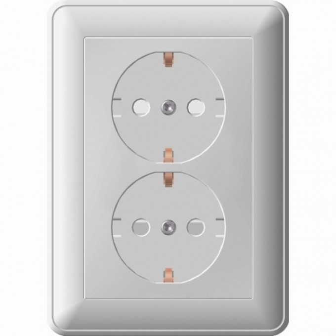 Розетка двойная SCHNEIDER ELECTRIC W59 с заземлением со шторками, 16А, в сборе, матовый хром RS16-255-58 Розетка двойная SCHNEIDER ELECTRIC W59 с заземлением со шторками, 16А, в сборе, матовый хром RS16-255-58