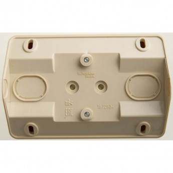 Розетка двойная угловая SCHNEIDER ELECTRIC ЭТЮД без заземления без шторок 16А, КРЕМОВЫЙ, Россия