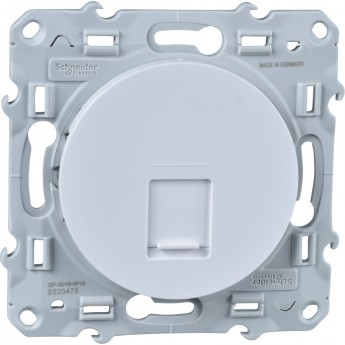 Розетка компьютерная SCHNEIDER ELECTRIC ODACE RJ45 infraplus, неэкранированный кабель, кат. 6е, БЕЛЫЙ