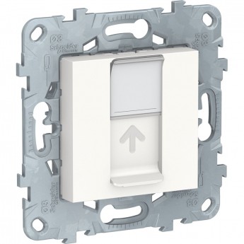 Розетка компьютерная SCHNEIDER ELECTRIC UNICA NEW, RJ45, одиночная, кат. 5е UTP, белый