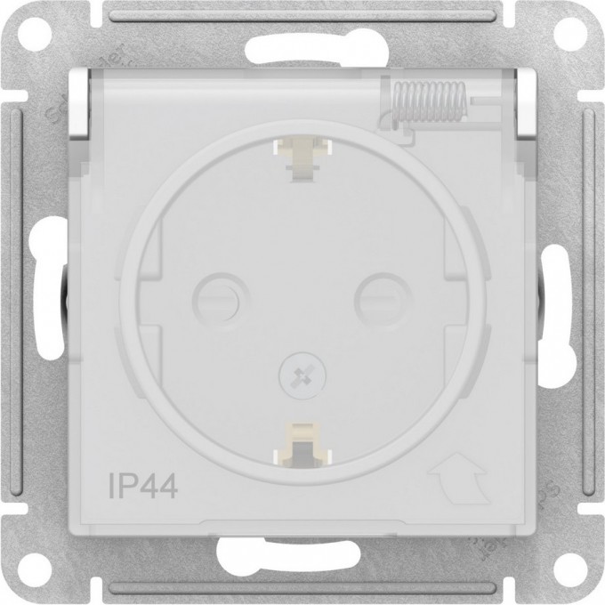 Розетка SCHNEIDER ELECTRIC ATLASDESIGN AQUA с заземлением, со шторками, с прозрачной крышкой,16А, IP44, мех, белый ATN440146 Розетка SCHNEIDER ELECTRIC ATLASDESIGN AQUA с заземлением, со шторками, с прозрачной крышкой,16А, IP44, мех, белый ATN440146