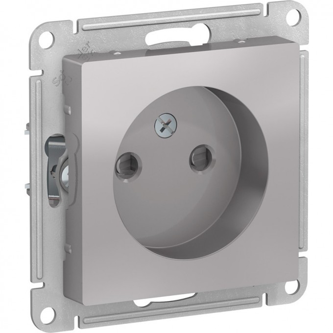 Розетка SCHNEIDER ELECTRIC ATLASDESIGN без заземления, со шторками, механизм, алюминий ATN000349 Розетка SCHNEIDER ELECTRIC ATLASDESIGN без заземления, со шторками, механизм, алюминий ATN000349