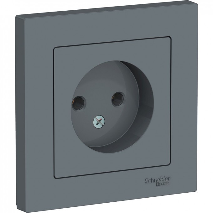 Розетка SCHNEIDER ELECTRIC ATLASDESIGN без заземления, в сборе, грифель ATN000740 Розетка SCHNEIDER ELECTRIC ATLASDESIGN без заземления, в сборе, грифель ATN000740