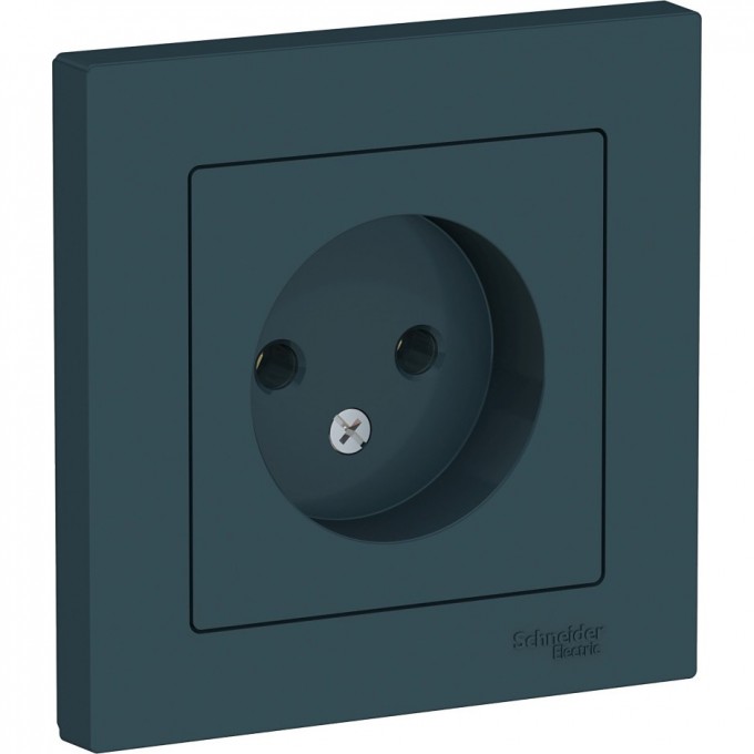 Розетка SCHNEIDER ELECTRIC ATLASDESIGN без заземления, в сборе, изумруд ATN000840 Розетка SCHNEIDER ELECTRIC ATLASDESIGN без заземления, в сборе, изумруд ATN000840