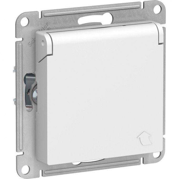 Розетка SCHNEIDER ELECTRIC ATLASDESIGN с заземлением, со шторками, с крышкой, механизм, белый ATN000146 Розетка SCHNEIDER ELECTRIC ATLASDESIGN с заземлением, со шторками, с крышкой, механизм, белый ATN000146