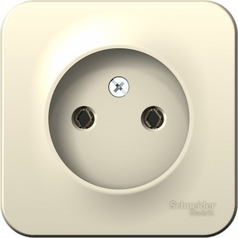 Розетка SCHNEIDER ELECTRIC BLANCA без заземления, без шторок, с изолирующей пластиной, 16А, 250В, молочный