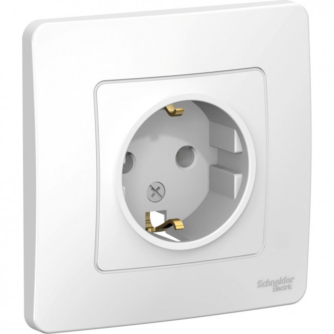 Розетка SCHNEIDER ELECTRIC BLANCA с/у, с заземлением, без шторок, 16А, 250В, белый BLNRS001011 Розетка SCHNEIDER ELECTRIC BLANCA с/у, с заземлением, без шторок, 16А, 250В, белый BLNRS001011