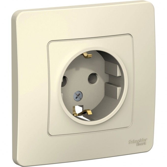 Розетка SCHNEIDER ELECTRIC BLANCA с/у, с заземлением, без шторок, 16А, 250В, молочный BLNRS001012 Розетка SCHNEIDER ELECTRIC BLANCA с/у, с заземлением, без шторок, 16А, 250В, молочный BLNRS001012
