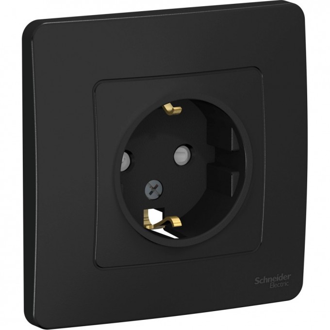 Розетка SCHNEIDER ELECTRIC BLANCA с/у, с заземлением, со шторками, 16А, 250В, антрацит BLNRS001116 Розетка SCHNEIDER ELECTRIC BLANCA с/у, с заземлением, со шторками, 16А, 250В, антрацит BLNRS001116