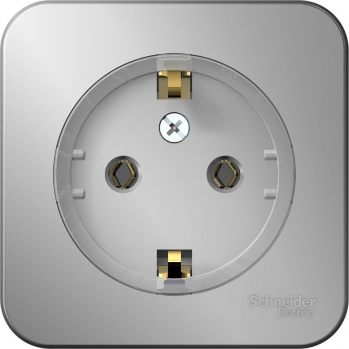 Розетка SCHNEIDER ELECTRIC BLANCA с заземлением, без шторок, (компакт), с изолирующей пластиной, 16А, 250В, алюминий BLNRA110113 Розетка SCHNEIDER ELECTRIC BLANCA с заземлением, без шторок, (компакт), с изолирующей пластиной, 16А, 250В, алюминий BLNRA110113