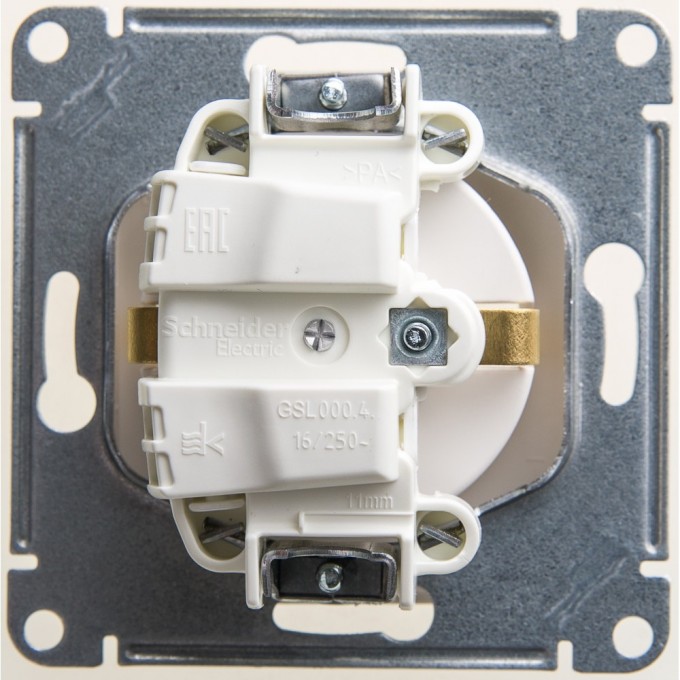 Розетка SCHNEIDER ELECTRIC GLOSSA с заземлением, со шторкой, механизм, перламутр GSL000645 Розетка SCHNEIDER ELECTRIC GLOSSA с заземлением, со шторкой, механизм, перламутр GSL000645