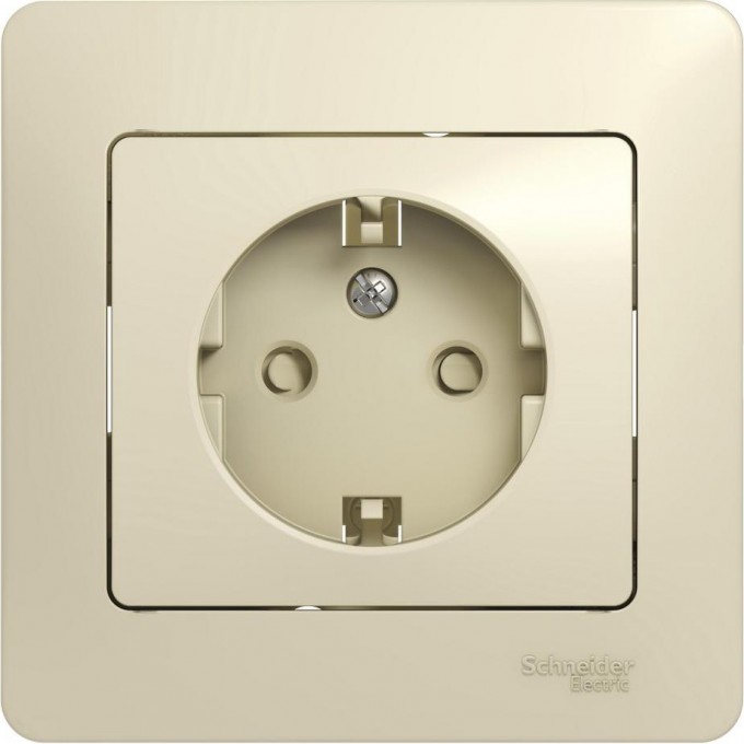 Розетка SCHNEIDER ELECTRIC GLOSSA с заземлением, со шторкой, в сборе, бежевый GSL000244 Розетка SCHNEIDER ELECTRIC GLOSSA с заземлением, со шторкой, в сборе, бежевый GSL000244