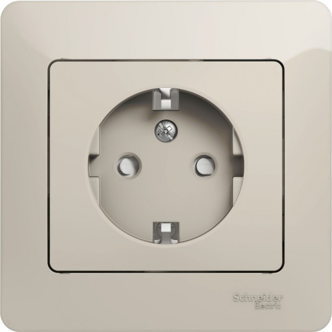 Розетка SCHNEIDER ELECTRIC GLOSSA с заземлением, со шторкой, в сборе, молочный GSL000944 Розетка SCHNEIDER ELECTRIC GLOSSA с заземлением, со шторкой, в сборе, молочный GSL000944