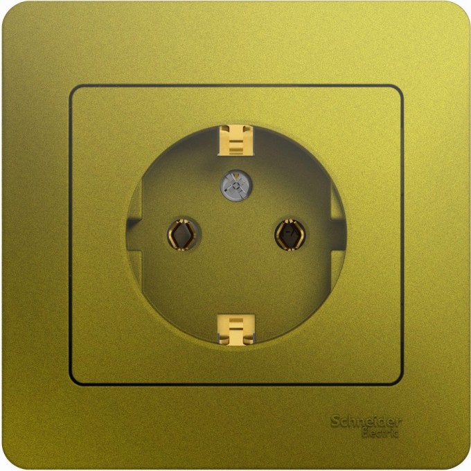 Розетка SCHNEIDER ELECTRIC GLOSSA с заземлением, в сборе, фисташковый GSL001042 Розетка SCHNEIDER ELECTRIC GLOSSA с заземлением, в сборе, фисташковый GSL001042
