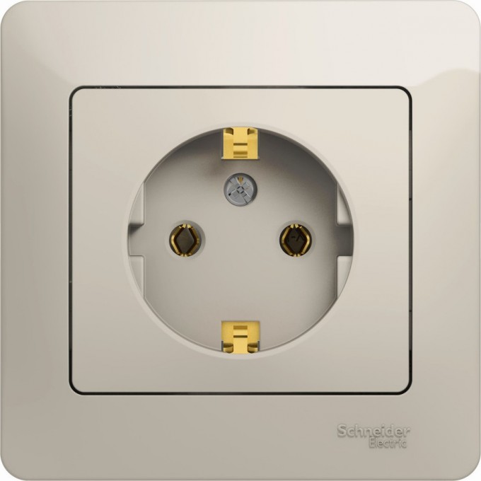 Розетка SCHNEIDER ELECTRIC GLOSSA с заземлением, в сборе, молочный GSL000942 Розетка SCHNEIDER ELECTRIC GLOSSA с заземлением, в сборе, молочный GSL000942