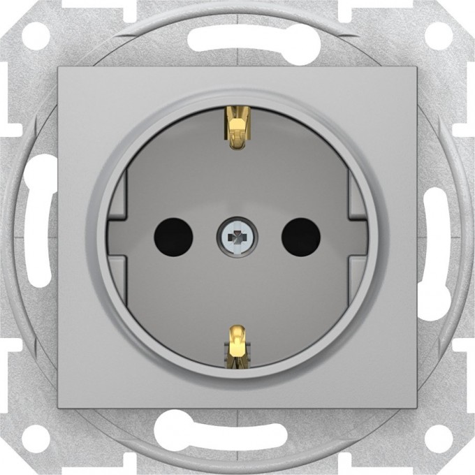 Розетка SCHNEIDER ELECTRIC SEDNA c з/к, со шторками, быстрозажимные контакты, алюминий SDN3001760 Розетка SCHNEIDER ELECTRIC SEDNA c з/к, со шторками, быстрозажимные контакты, алюминий SDN3001760