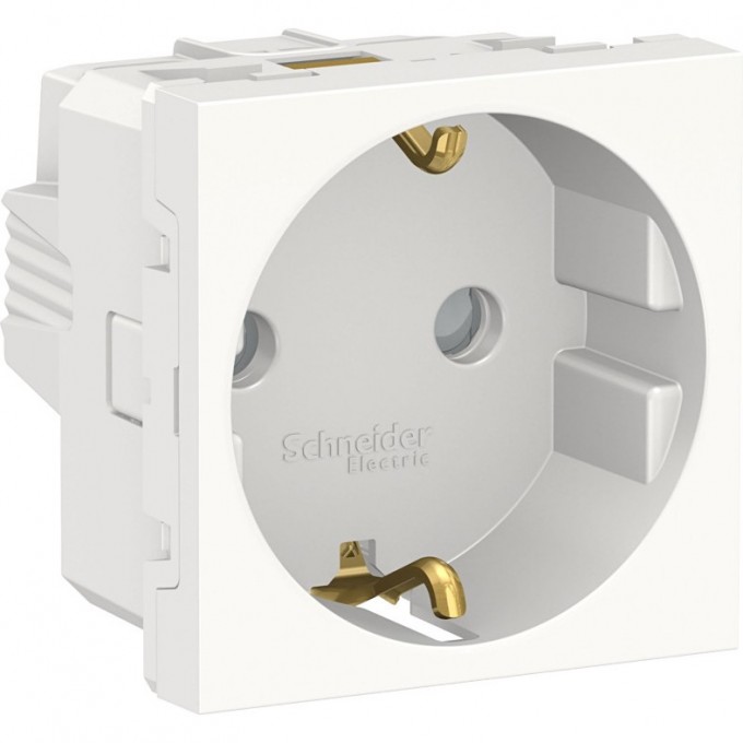 Розетка SCHNEIDER ELECTRIC UNICA MODULAR с заземлением, со шторками, с винтовыми зажимами, 16А, 250В, 2 модуля, белый NU303718 Розетка SCHNEIDER ELECTRIC UNICA MODULAR с заземлением, со шторками, с винтовыми зажимами, 16А, 250В, 2 модуля, белый NU303718