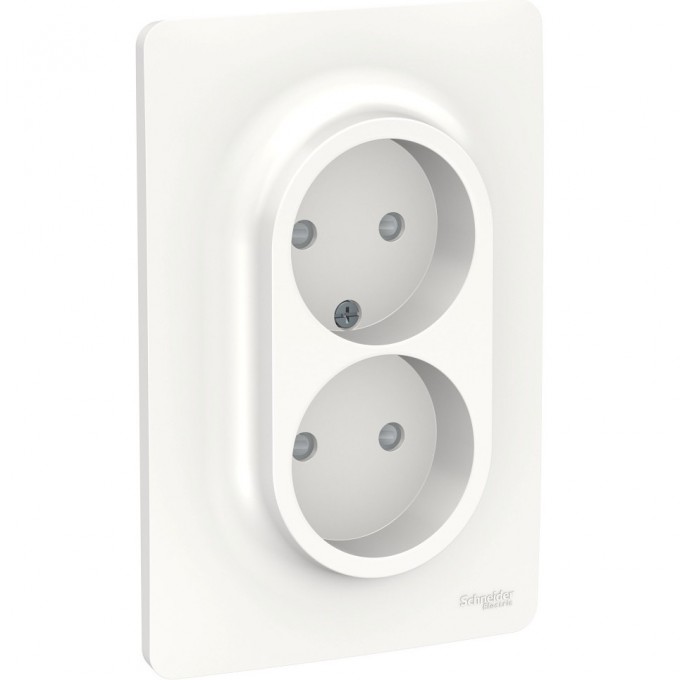 Розетка SCHNEIDER ELECTRIC UNICA NEW двойная, без заземления, со шторками, с винтовыми зажимами, белый NU206318 Розетка SCHNEIDER ELECTRIC UNICA NEW двойная, без заземления, со шторками, с винтовыми зажимами, белый NU206318